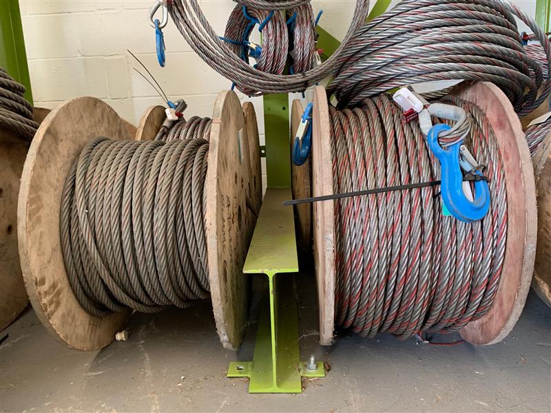 Spools of wire rope