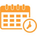 Orange graphic of a calendar