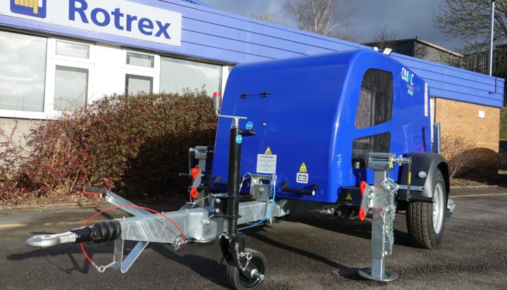 UP40 Trailer winch outside the Rotrex offices